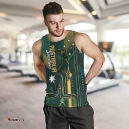 Australia Socceroos 2026 Custom Men Tank Top Go Aussie Kangaroo National Color LT14