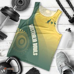 Australia Bowls Personalised Men Tank Top Basic Marble Glaze - National Color LT7