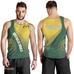 Australia Bowls Personalised Men Tank Top Basic Marble Glaze - National Color LT7