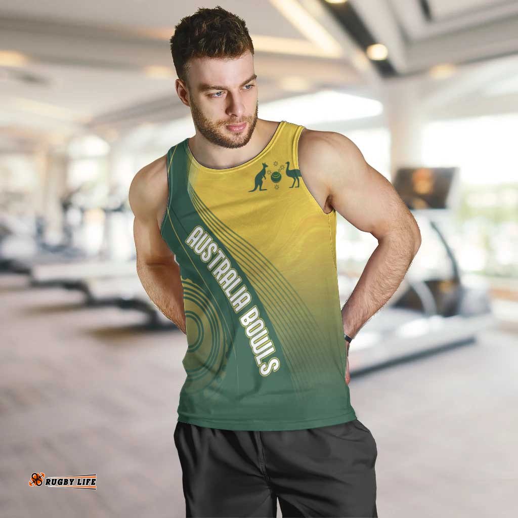 Australia Bowls Personalised Men Tank Top Basic Marble Glaze - National Color LT7