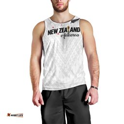 Custom Football New Zealand Men Tank Top Aotearoa United White Version LT01