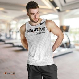 Custom Football New Zealand Men Tank Top Aotearoa United White Version LT01