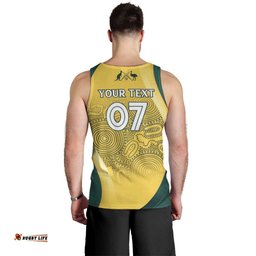 Australia Cricket Custom Indigenous Men Tank Top Aboriginal Arts GO Aussie LT7