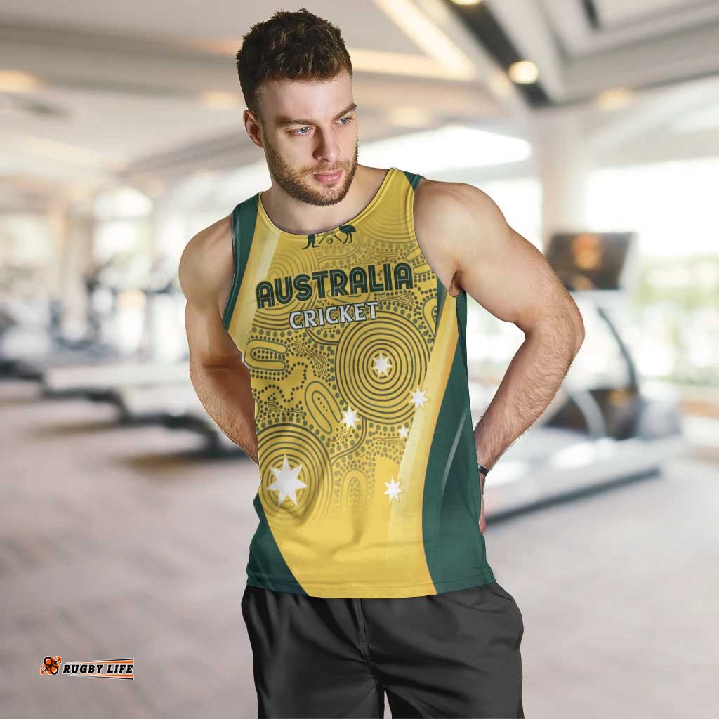Australia Cricket Custom Indigenous Men Tank Top Aboriginal Arts GO Aussie LT7