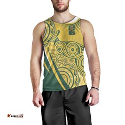 Australia Custom Indigenous Men Tank Top WC2026 Socceroos Aboriginal Arts LT7