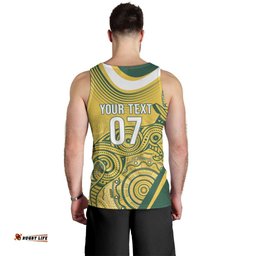 Australia Custom Indigenous Men Tank Top WC2026 Socceroos Aboriginal Arts LT7