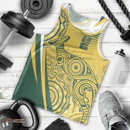 Australia Custom Indigenous Men Tank Top WC2026 Socceroos Aboriginal Arts LT7