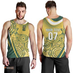 Australia Custom Indigenous Men Tank Top WC2026 Socceroos Aboriginal Arts LT7