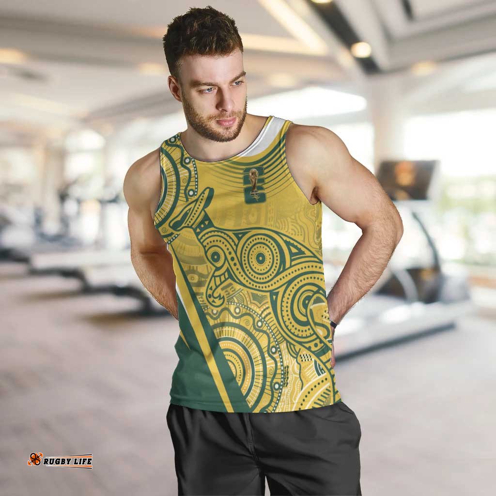 Australia Custom Indigenous Men Tank Top WC2026 Socceroos Aboriginal Arts LT7
