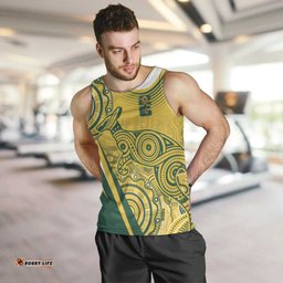 Australia Custom Indigenous Men Tank Top WC2026 Socceroos Aboriginal Arts LT7