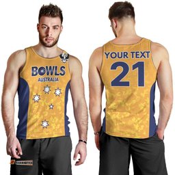 Australian South Australia Lawn Bowls Custom Men Tank Top Aussie Minimalist Style LT9