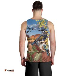Australia Native Bird Uluru Ayers Rock Men Tank Top LT9