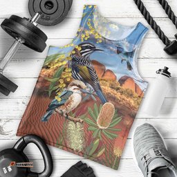 Australia Native Bird Uluru Ayers Rock Men Tank Top LT9