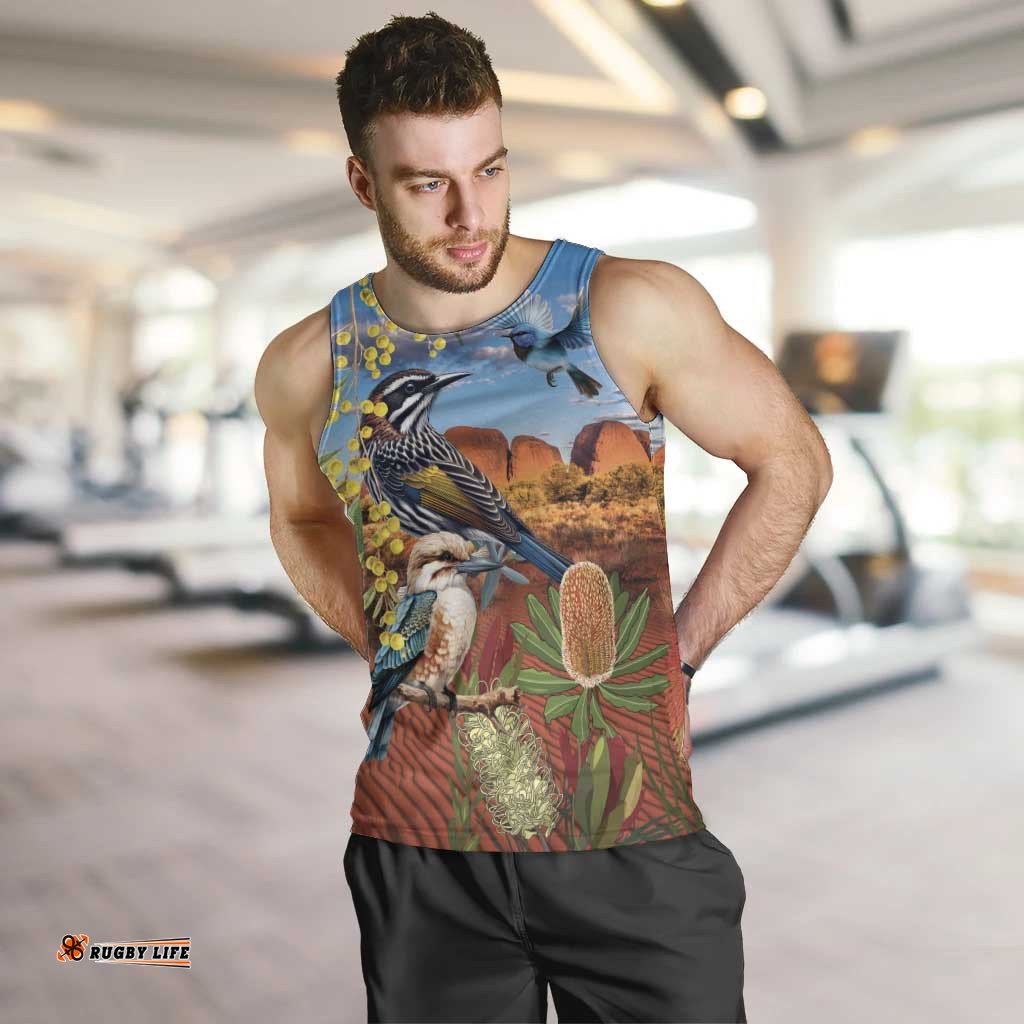 Australia Native Bird Uluru Ayers Rock Men Tank Top LT9