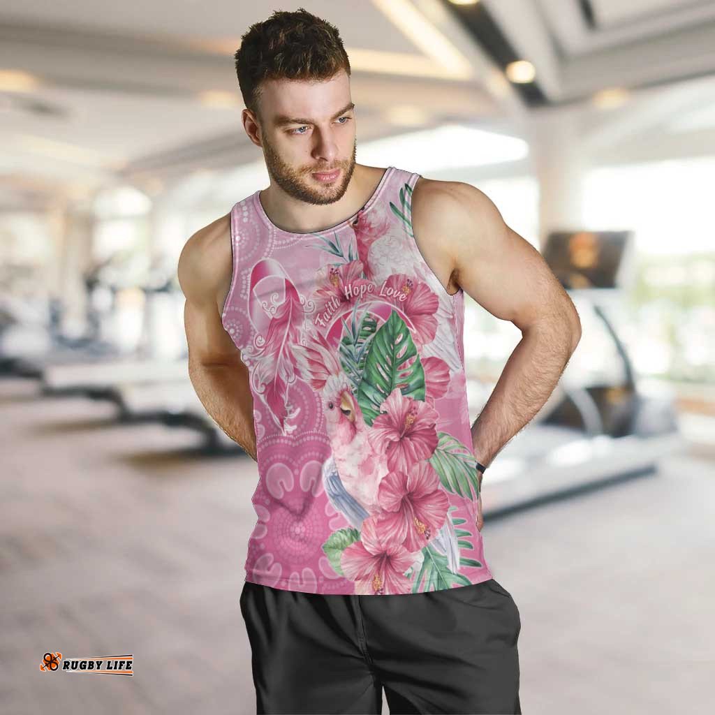 Australia Cockatoos Breast Cancer Men Tank Top Faith Hope Love LT05