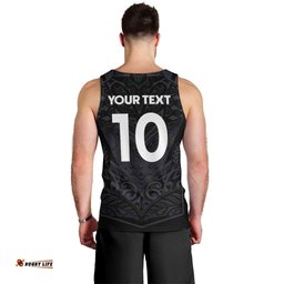 Custom Aotearoa Rugby Men Tank Top The Blacks-Sporty T90 Style LT03