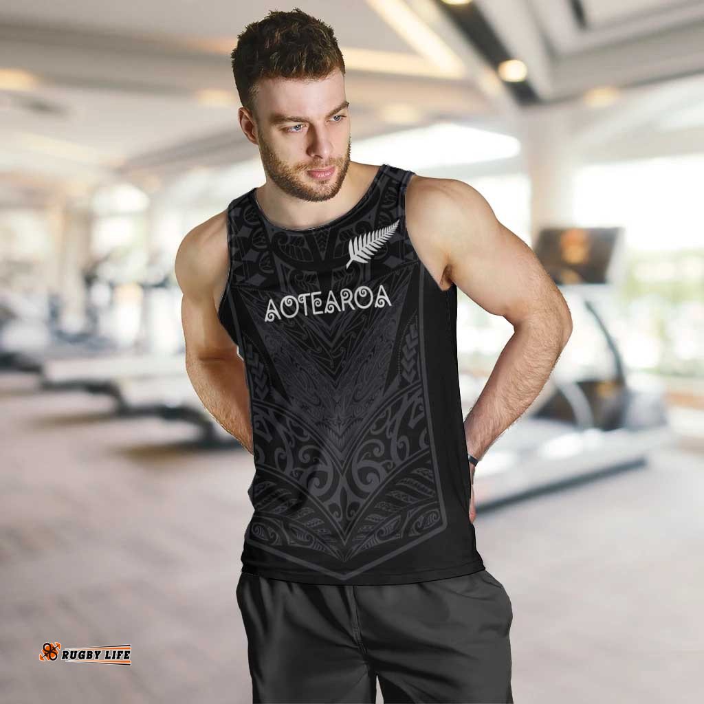 Custom Aotearoa Rugby Men Tank Top The Blacks-Sporty T90 Style LT03