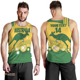 Custom Australia Petanque Men Tank Top Aussie Kangaroo Bouleroos National Color LT14