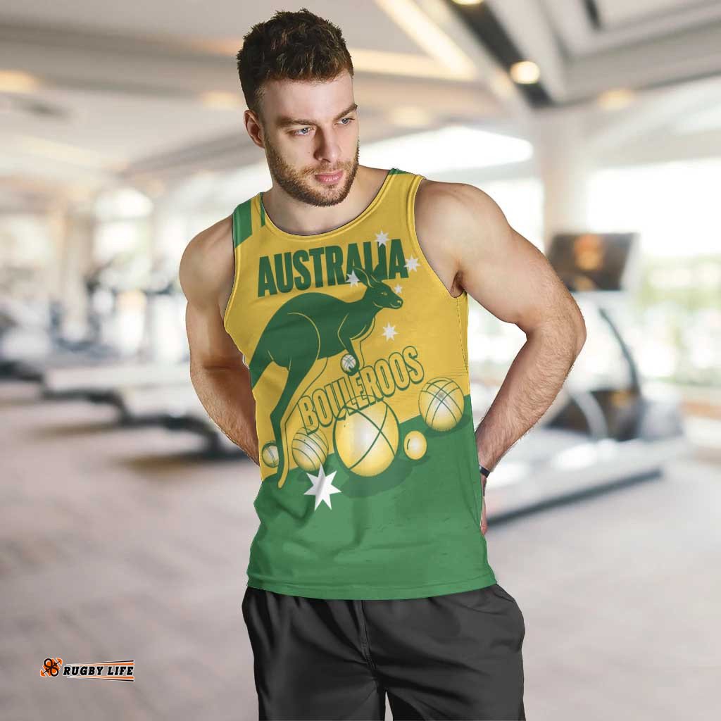 Custom Australia Petanque Men Tank Top Aussie Kangaroo Bouleroos National Color LT14
