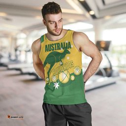 Custom Australia Petanque Men Tank Top Aussie Kangaroo Bouleroos National Color LT14
