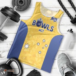 Australian ACT Lawn Bowls Custom Men Tank Top Aussie Minimalist Style LT9