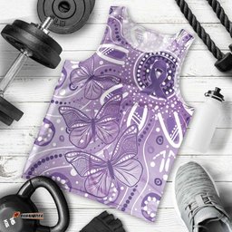 Australia Epilepsy Awareness Indigenous Men Tank Top Butterfly Aboriginal Art LT7