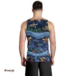 Australian Landscapes Men Tank Top Aboriginal Dreamtime Story LT9