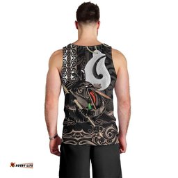 Aotearoa Hei Matau Men Tank Top Haka Kiwi Mix Maori Mangopare LT14