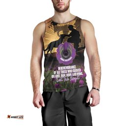Animal War Heroes Australia ANZAC Day Men Tank Top We Will Always Remember Them LT14