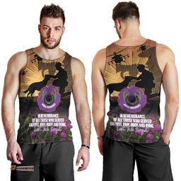 Animal War Heroes Australia ANZAC Day Men Tank Top We Will Always Remember Them LT14