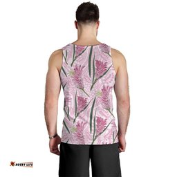 Australia Kangaroo Paws Men Tank Top Aussie Native Flowers Indigenous Art LT14