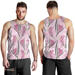 Australia Kangaroo Paws Men Tank Top Aussie Native Flowers Indigenous Art LT14