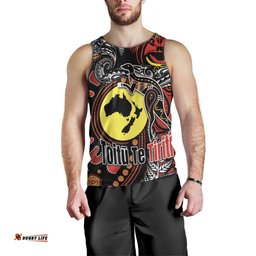 Aotearoa and Australia Toitu Te Tiriti Men Tank Top Honour the Treaty - Stand Together Stand Stronger LT03
