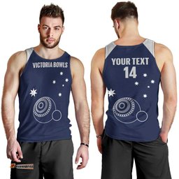 Custom Victoria Bowls Australia Men Tank Top Go Champions Garden State LT14