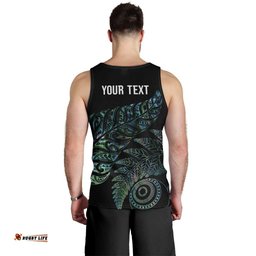 Aotearoa Personalized Lawn Bowls Maori Men Tank Top New Zealand Paua Shell Tribal Silver Fern LT7