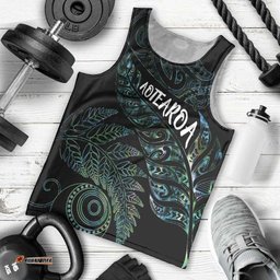 Aotearoa Personalized Lawn Bowls Maori Men Tank Top New Zealand Paua Shell Tribal Silver Fern LT7