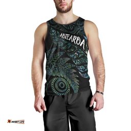 Aotearoa Personalized Lawn Bowls Maori Men Tank Top New Zealand Paua Shell Tribal Silver Fern LT7