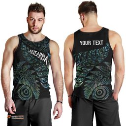 Aotearoa Personalized Lawn Bowls Maori Men Tank Top New Zealand Paua Shell Tribal Silver Fern LT7