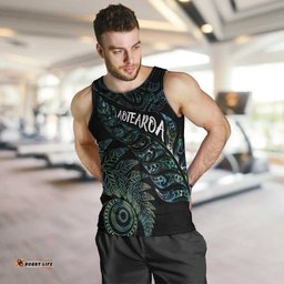 Aotearoa Personalized Lawn Bowls Maori Men Tank Top New Zealand Paua Shell Tribal Silver Fern LT7
