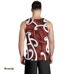 Aotearoa Maori Kowhaiwhai Men Tank Top Whero Puhoro and Patiki LT9
