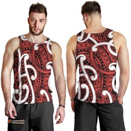 Aotearoa Maori Kowhaiwhai Men Tank Top Whero Puhoro and Patiki LT9
