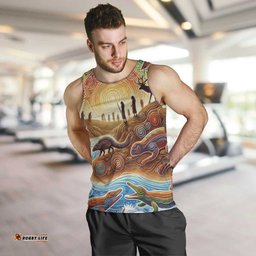 Aboriginal Dreamtime Animals Stories Men Tank Top LT9