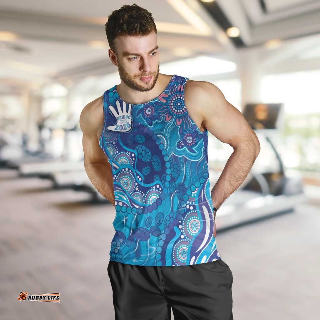 NAIDOC Week 2026 Men Tank Top Turtle Dream On The Waves DT05