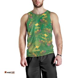 Australia Billy Buttons Men Tank Top Aussie Pycnosorus Kangaroo Seamless Style LT14