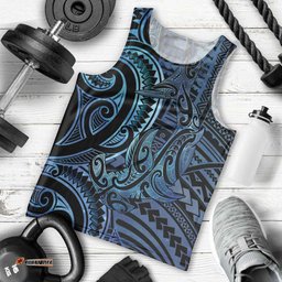 New Zealand Hammerhead Shark Men Tank Top Maori Haehae Mangopare Galaxy LT14