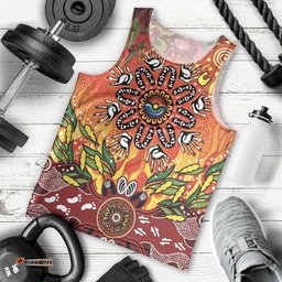NAIDOC Week 2026 Men Tank Top 50 Years of Deadly Aboriginal Dot Art LT9