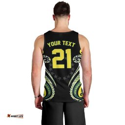 Custom Rugby Cook Islands Avaiki Men Tank Top Black Kuki Airani Tribal Maori Inspired LT9