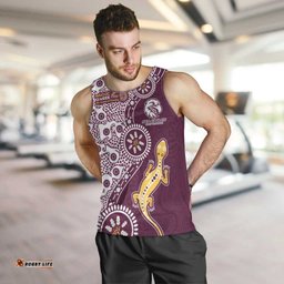 Manly Warringah Sea Eagles NAIDOC Week 2026 Men Tank Top Aboriginal Lizard Dot Painting - 50 Years of Deadly TS04