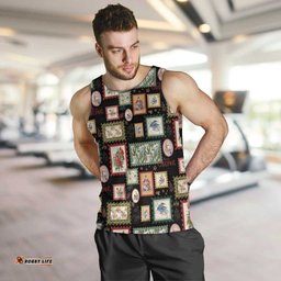 Aussie Birds Christmas La La Land Men Tank Top Black Vintage Stamp Edition LT9