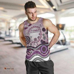 Manly Warringah Sea Eagles Rugby Men Tank Top Australian Aboriginal Dot Painting Style TS04